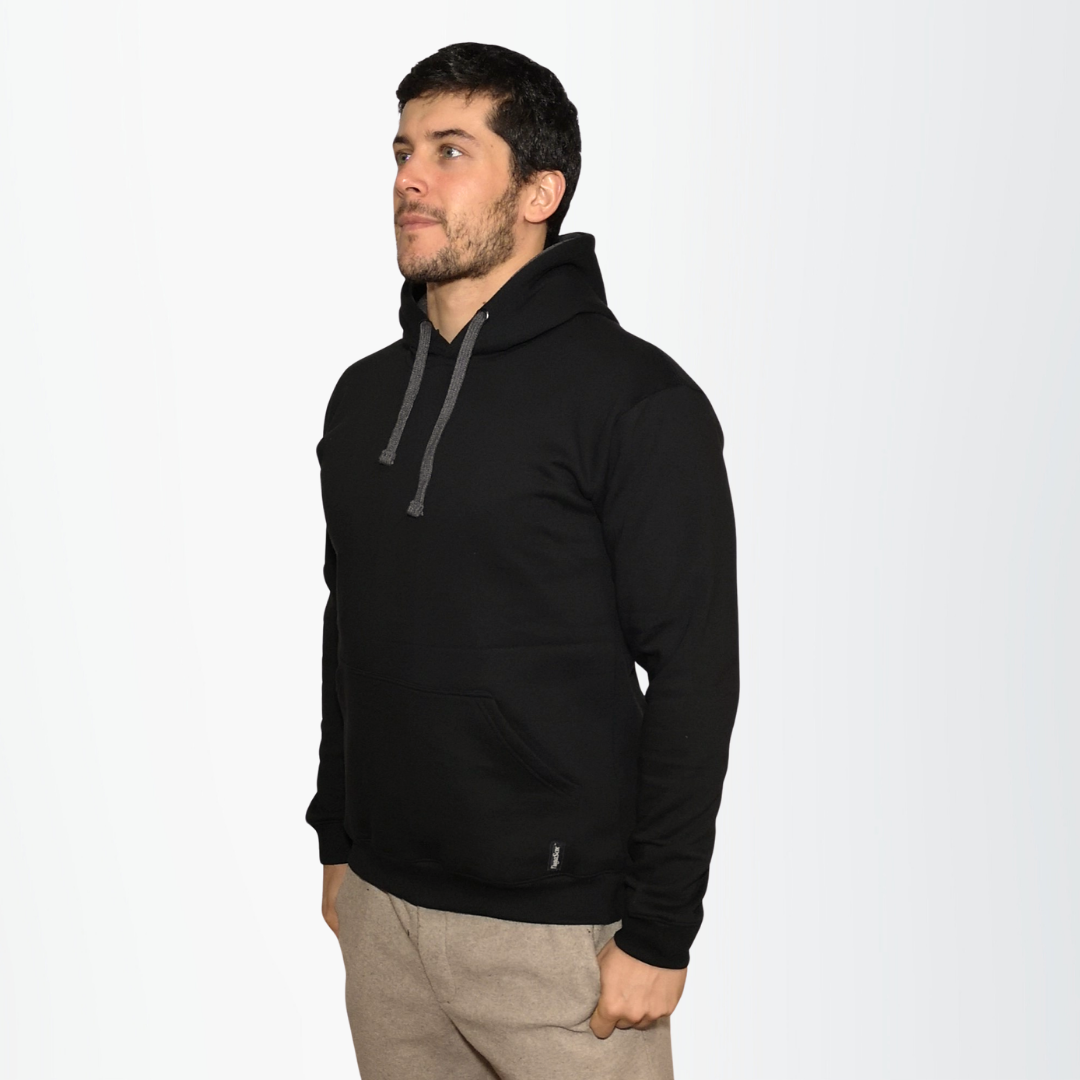 SUDADERA CON CAPUCHA unisex Negro azabache