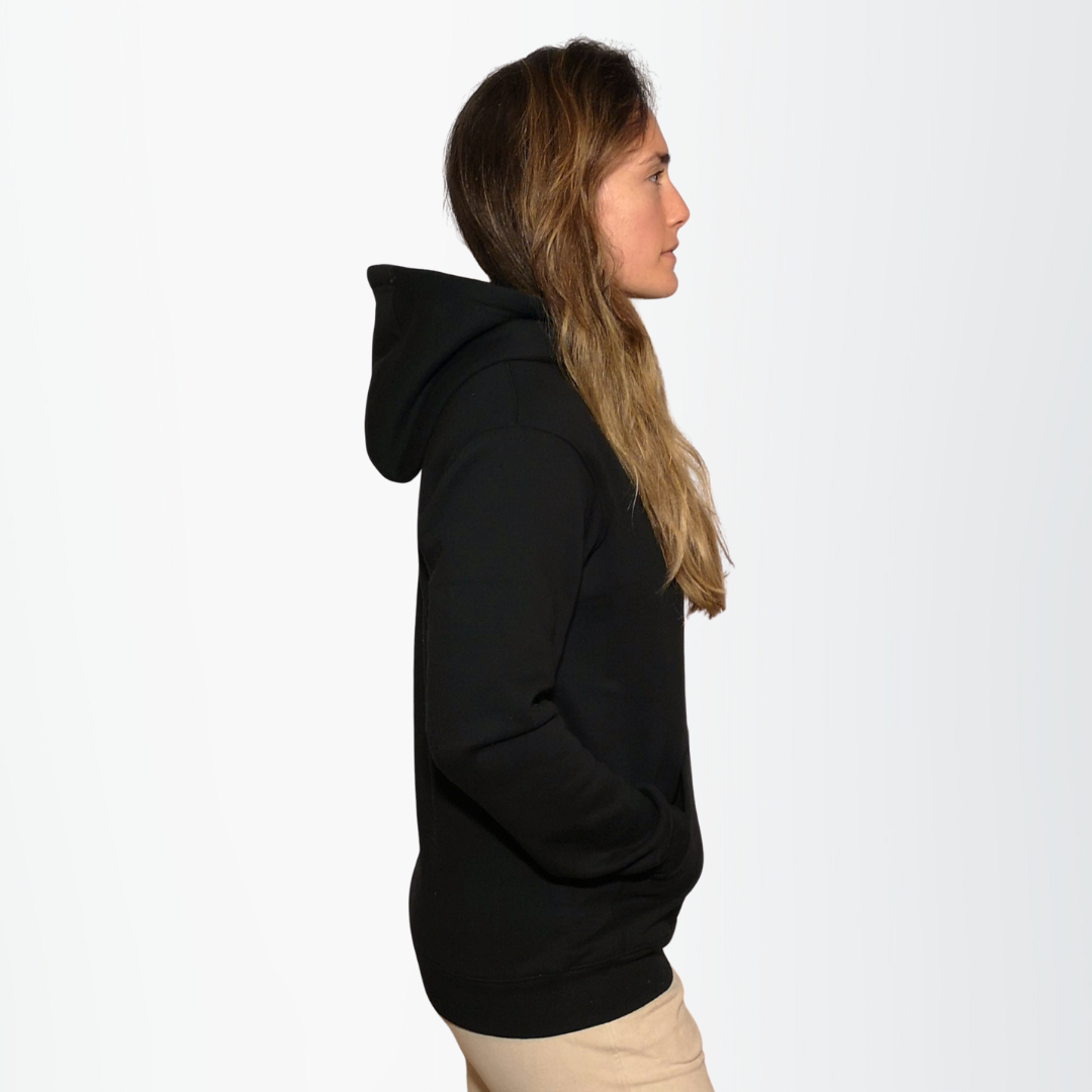 SUDADERA CON CAPUCHA unisex Negro azabache