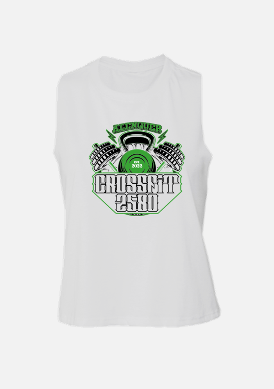 CROP TANK - CrossFit 2580 (Alenquer) - Vanilla / White