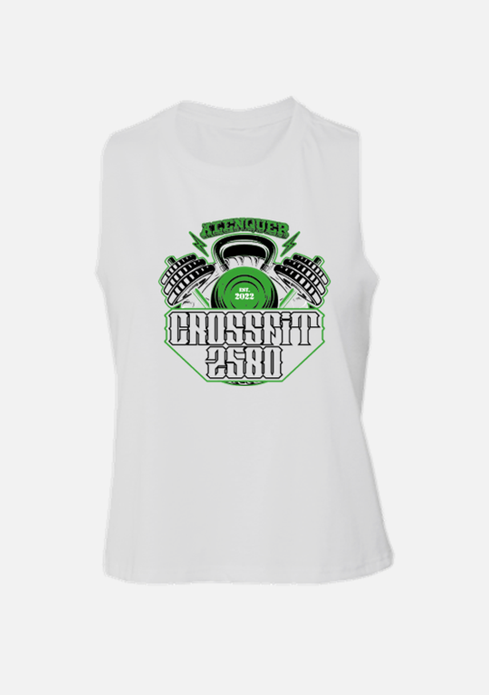 Crop Tank - CrossFit 2580 (Alenquer) - Negro | Camiseta sin mangas corta para mujer - CrossFit 2580 (Alenquer) - Negro