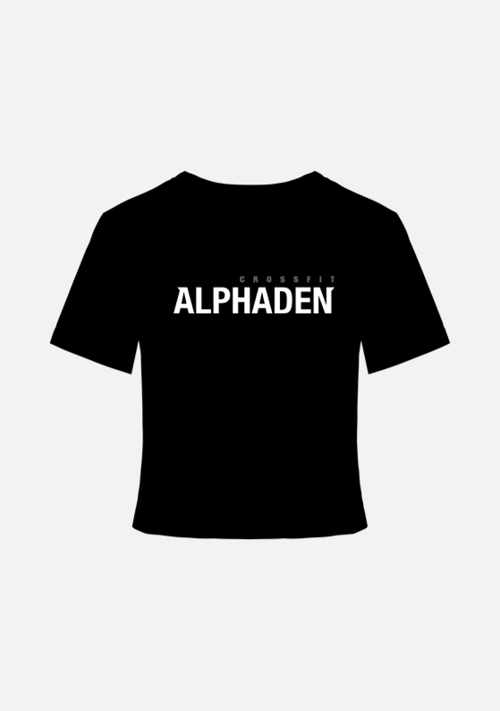 CROP Tank/T-Shirt CrossFit Alphaden - Black