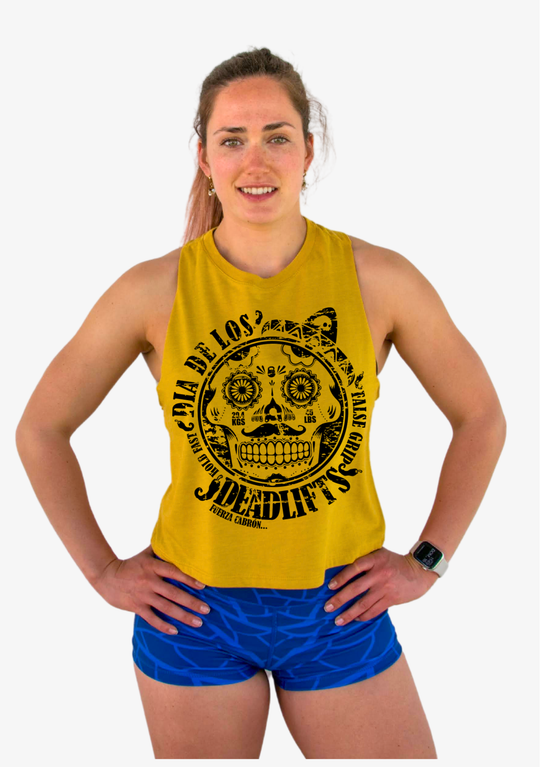 Crop Tank FUERZA CABRON Mostaza