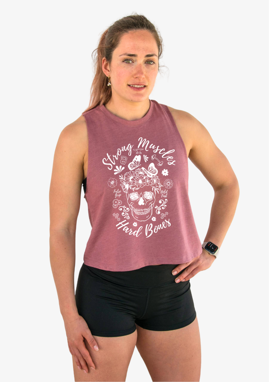 Crop Tank STRONG MUSCLES Desert Rose