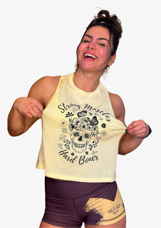 Crop Tank STRONG MUSCLES Vainilla