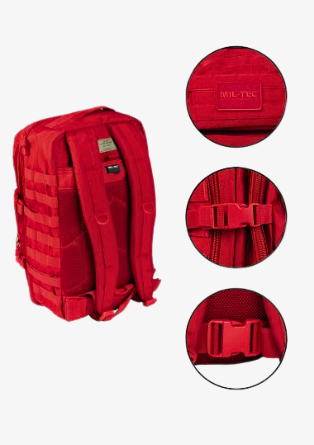 Mochila Mil-Tec 36L MOLLE Signal Red