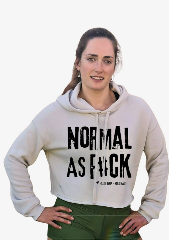 CROP HOODIE Normal as F#ck