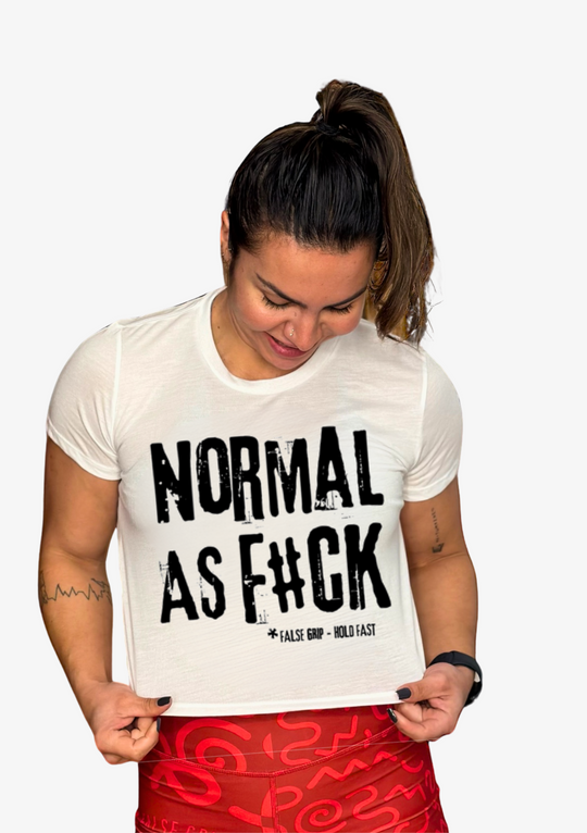 Crop T-Shirt NORMAL AS F#CK White