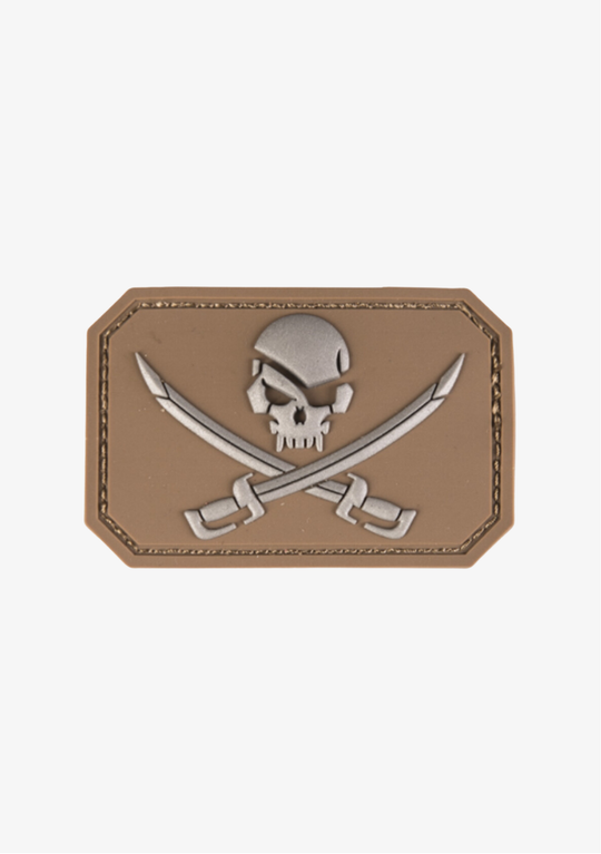 PARCHE PVC Calaveras Piratas y Espadas Coyote Oscuro