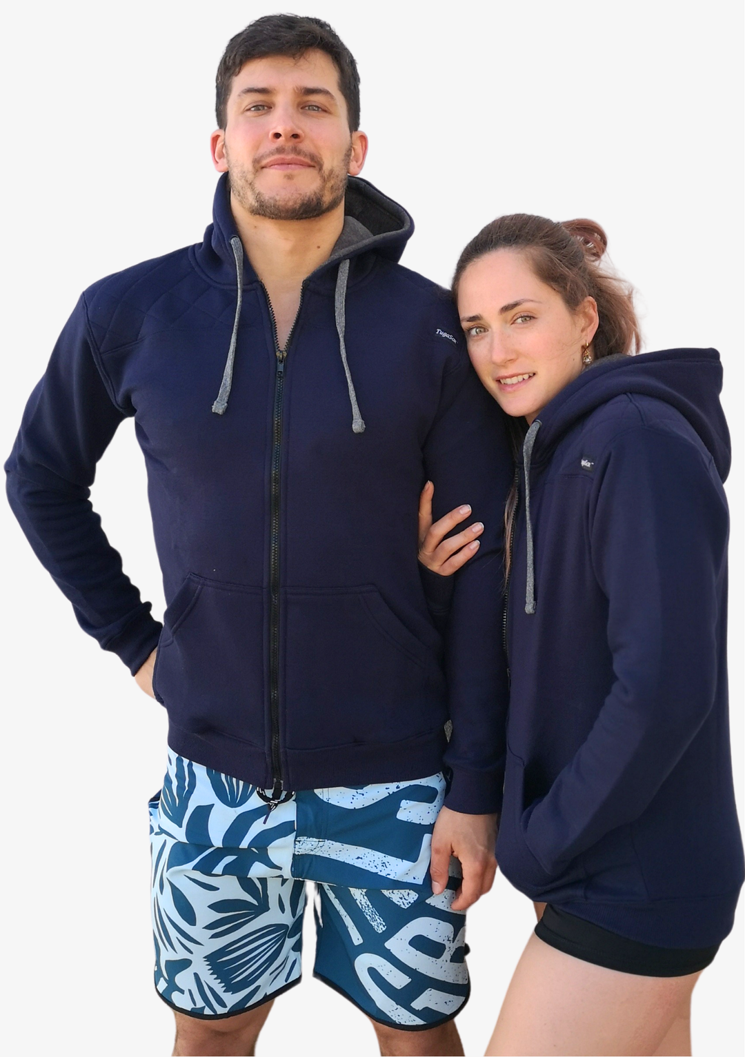 ZIP HOODIE Royal Navy - unissexo