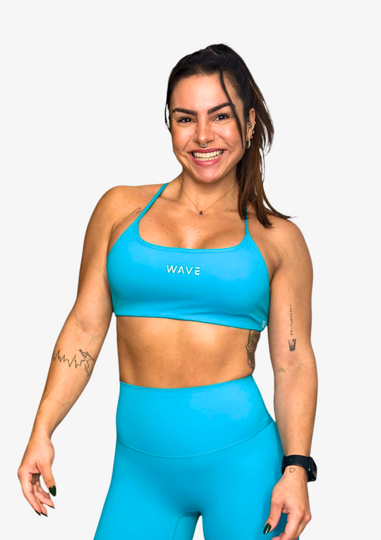 WAVE Open Ocean Sport Bra - Aqua