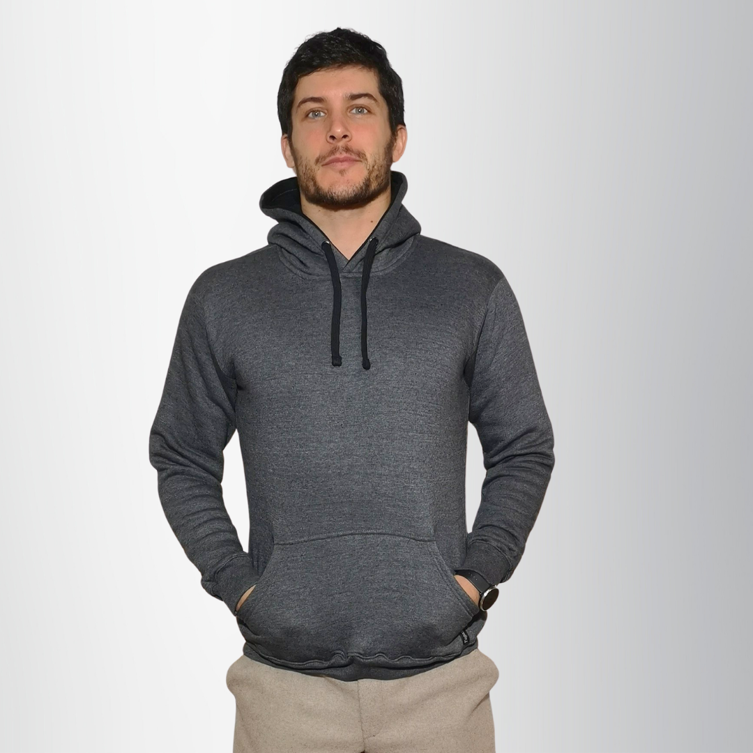 SUDADERA CON CAPUCHA unisex Gris Acero