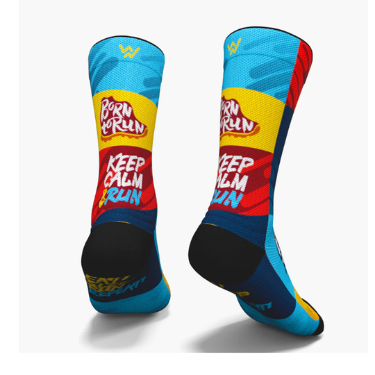 Born to Run (azul/rojo) - Calcetines unisex