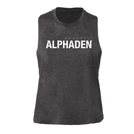 Crop Tank - CrossFit Alphaden - DARK GREY | Ladies Crop Tank DARK GREY - CrossFit Alphaden