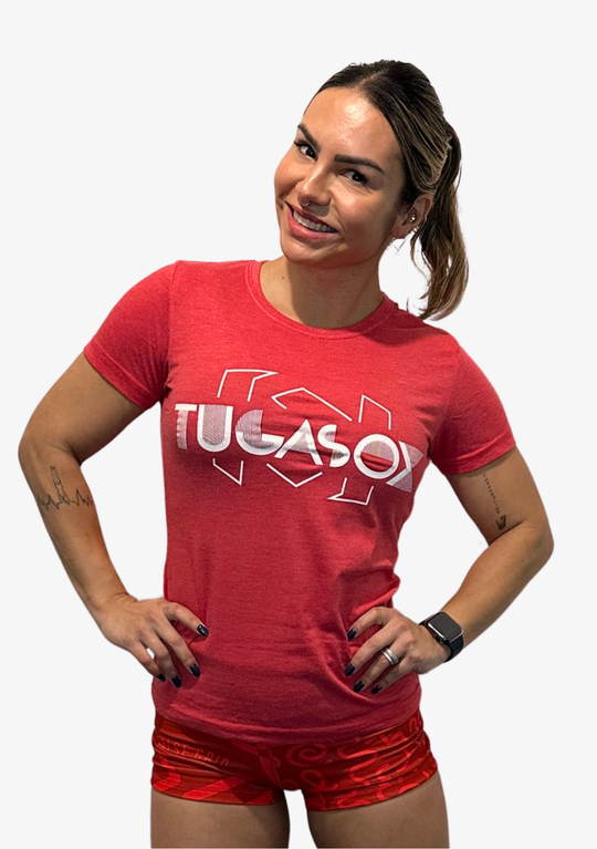 Camiseta ELITE Rojo Jaspeado Mujer