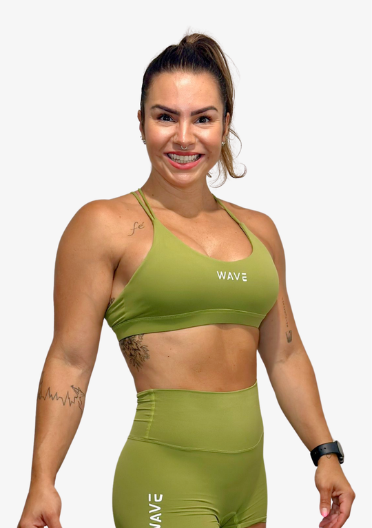 WAVE Island Sport Bra - Matcha Green