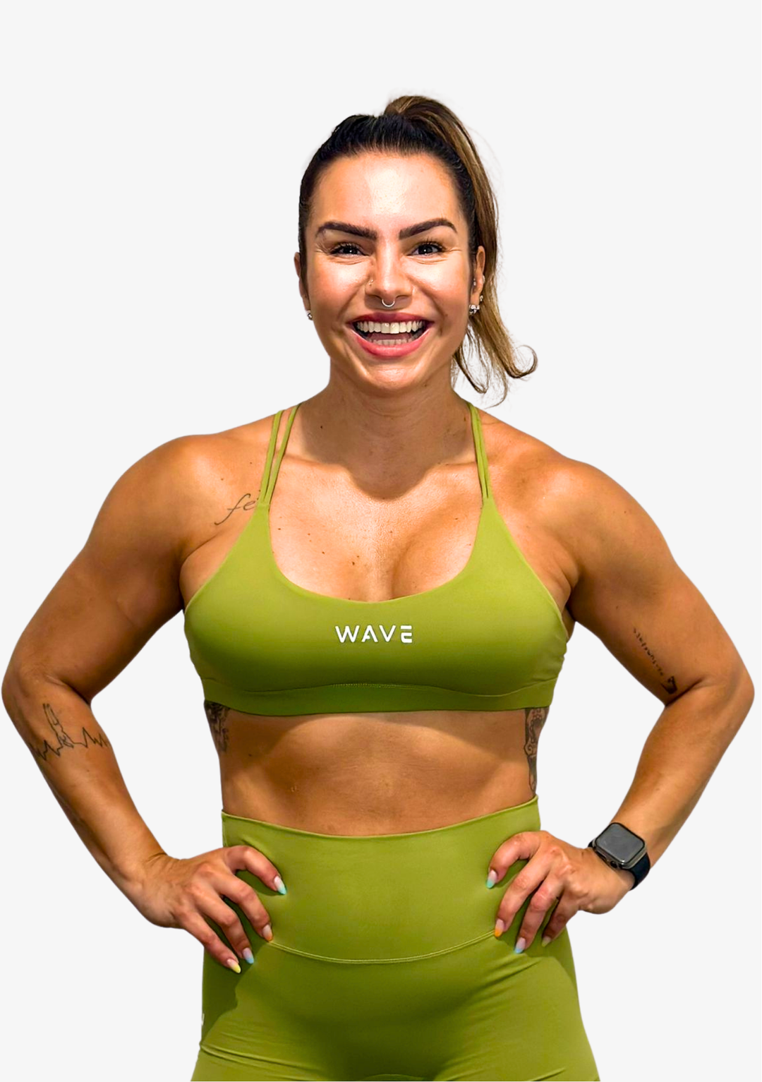 WAVE Island Sport Bra - Matcha Green