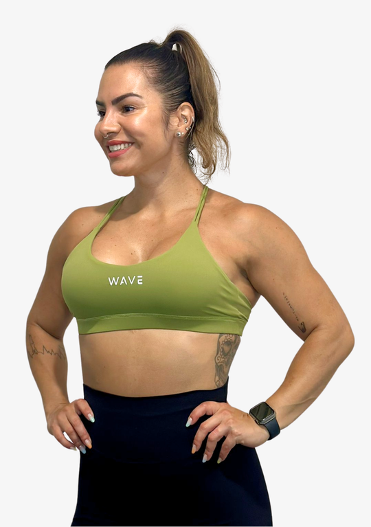 WAVE Island Sport Bra - Matcha Green