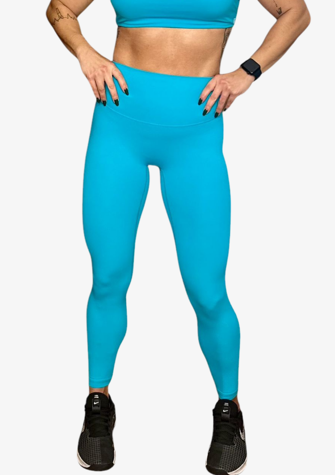 Wave Leggings - Aqua Blue