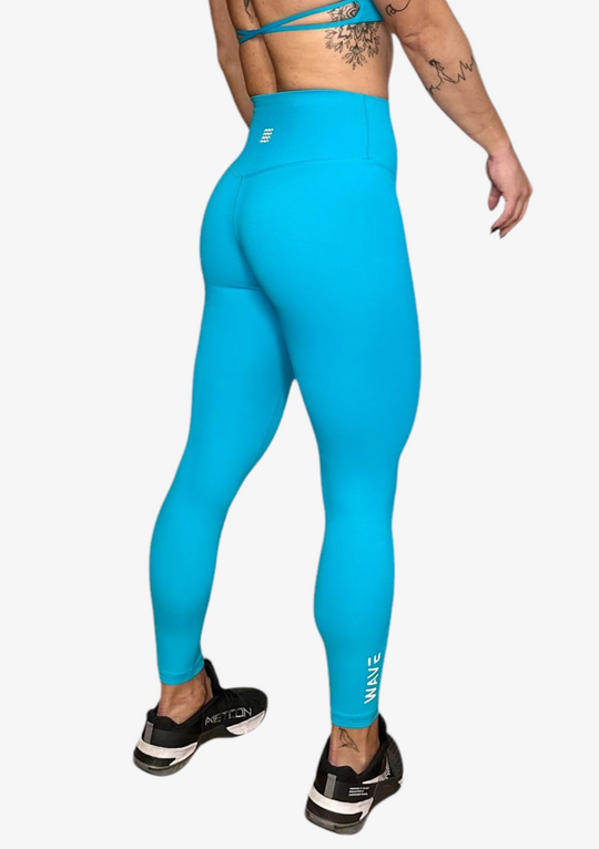 Wave Leggings - Aqua Blue