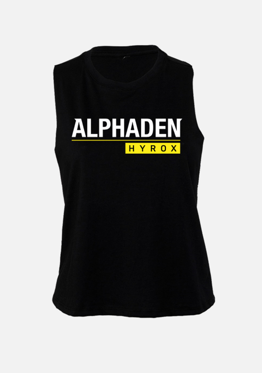 CROP Tank/T-Shirt CrossFit Alphaden Hyrox - Black