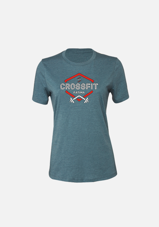 T-SHIRT CrossFit Fátima - Black / Grey / Teal