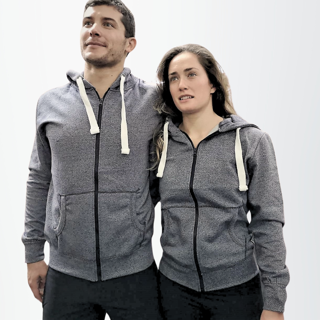 Hoodie Unissexo com fecho HARBOUR GREY