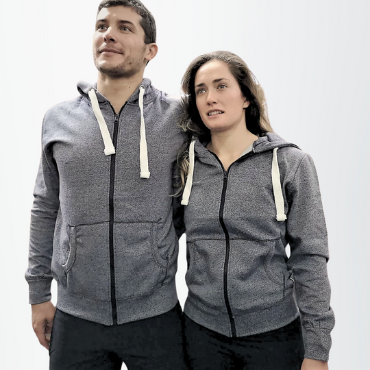 Sudadera con capucha unisex con cremallera HARBOR GREY