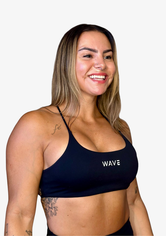 WAVE Open Ocean Sport Bra - Black