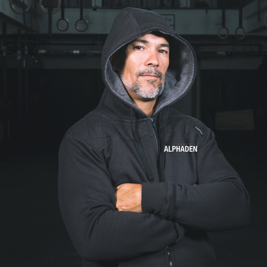 Casacos Unissexo Black- CrossFit Alphaden | Black Unisex Zip-Up hoodies-CrossFit Alphaden