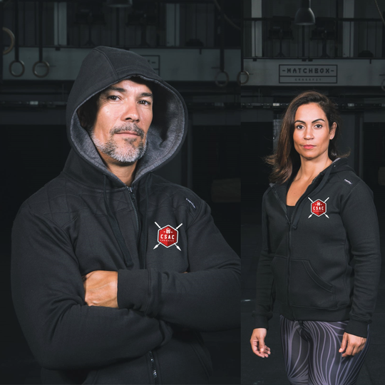 Chaquetas unisex - CSAC CrossFit - Negro | Sudaderas unisex con cremallera completa - CSAC CrossFit Black