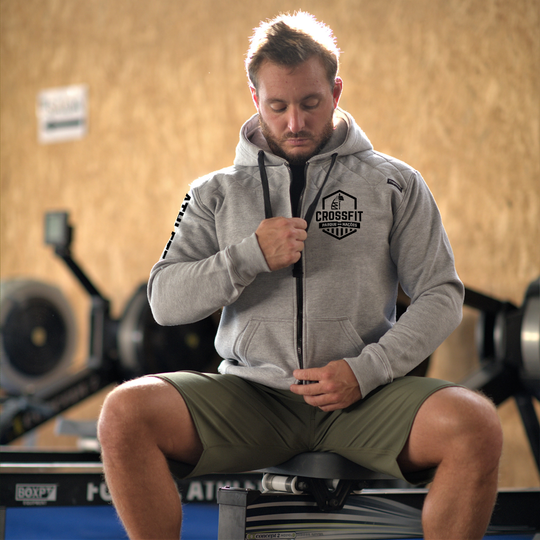 Casacos Unisexo - L. Grey CrossFit Parque das Nações | Unisex Full zipper hoodies - CrossFit PDN