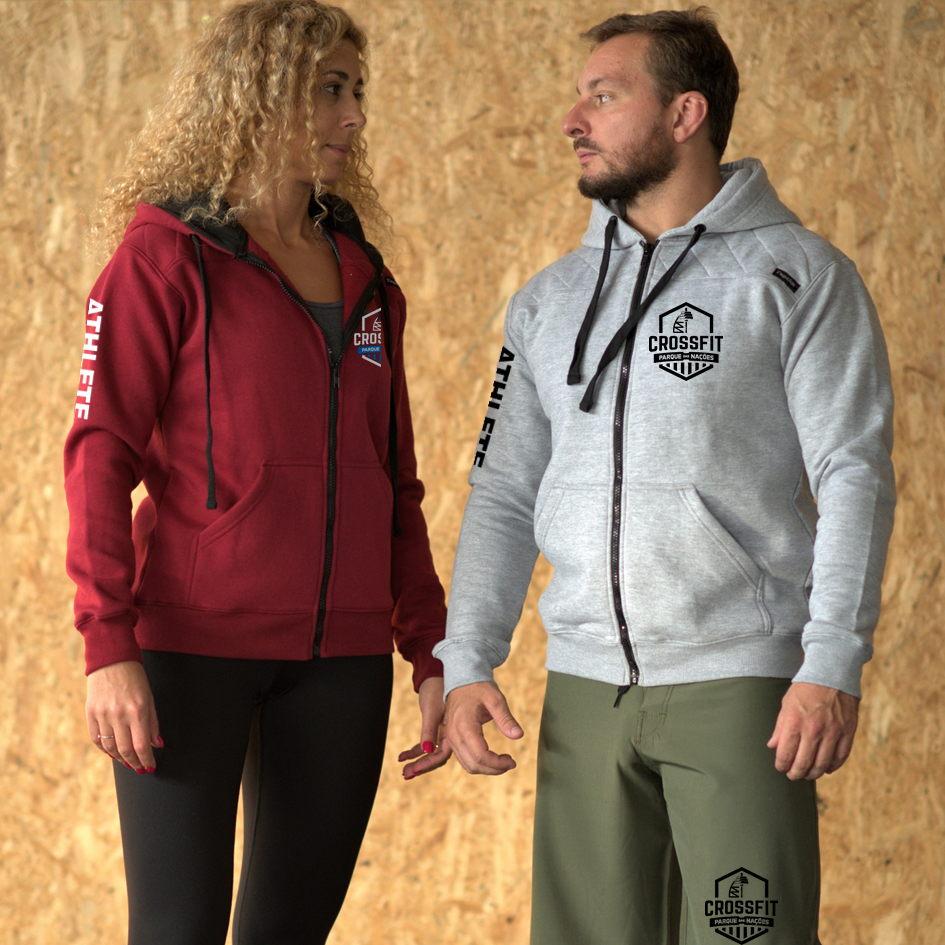 Unisex Jackets - L. Grey CrossFit Parque das Nações | Unisex Full zipper hoodies - CrossFit PDN