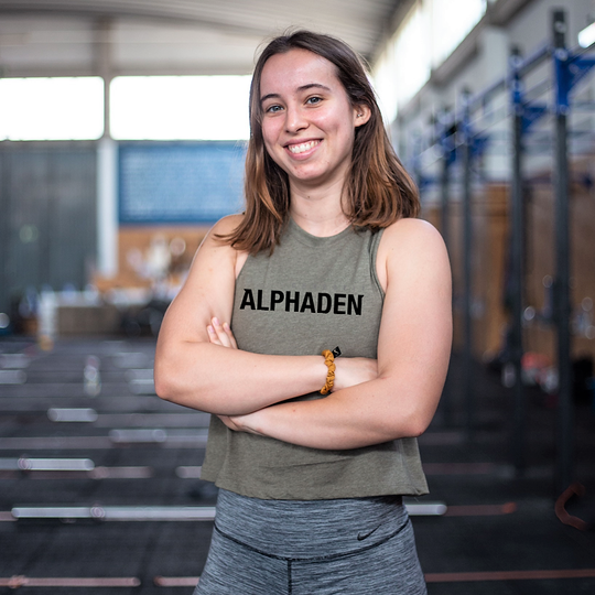 Crop Tank - CrossFit Alphaden - OLIVE GREEN | Ladies Crop Tanks - CrossFit Alphaden - OLIVE GREEN