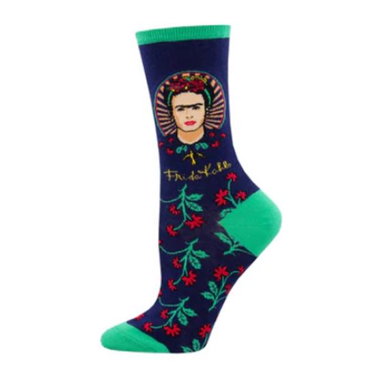 Frida Flower- Calcetines de mujer Crew