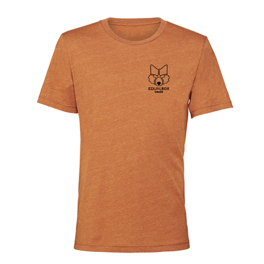 Camiseta CrossFit Equal Box - Naranja ladrillo + Negro | Camiseta Equal Box CrossFit Hombre - Naranja ladrillo + Negro