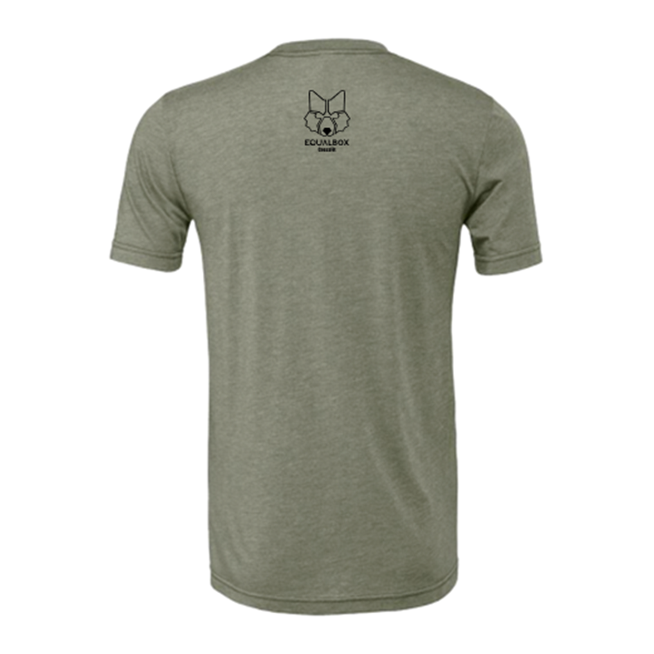 T-Shirt Equal Box CrossFit - Army Green + Vintage White | Equal Box CrossFit Men T-Shirt - Army Green + Vintage White