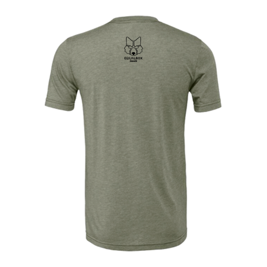 T-Shirt Equal Box CrossFit - Army Green + Vintage White | Equal Box CrossFit Men T-Shirt - Army Green + Vintage White