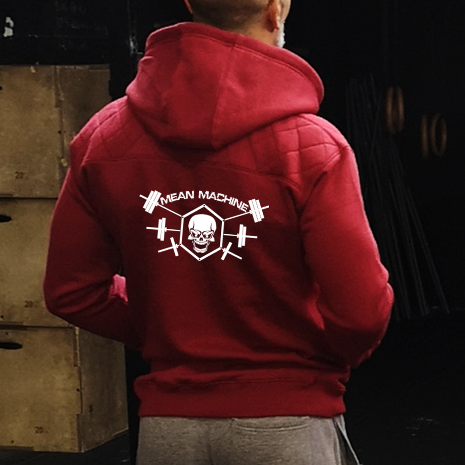 Unisex Jackets - D.Red - Mean Machine | Unisex Zip-Up hoodies- D. Red - Mean Machine