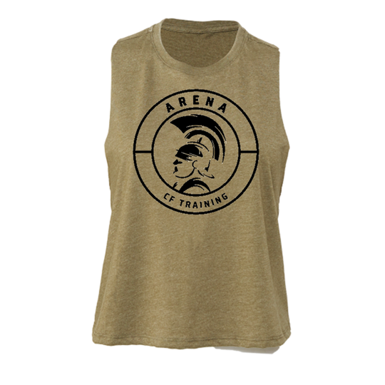 Crop Tank - CrossFit Arena (Braga) - Military Green | Ladies Crop Tank - CrossFit Arena (Braga) Army Green