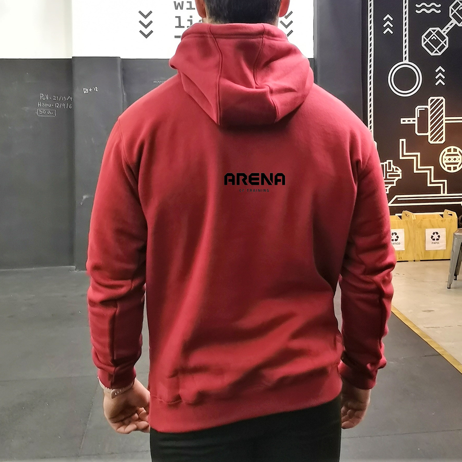 Unisex Pullover Hoodie D. Red CrossFit Arena (Braga) | D. Red Unisex Pullover Hoodie - CrossFit Arena (Braga)