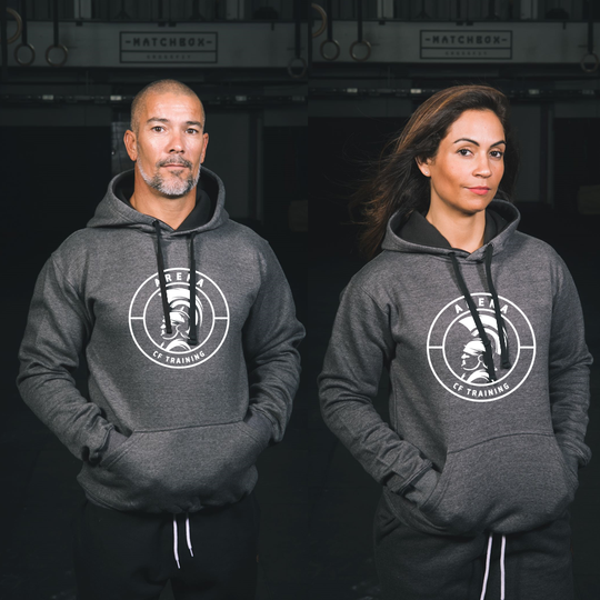 Sudadera Con Capucha Unisex D. Gris CrossFit Arena (Braga) | Sudadera con capucha unisex D. Gris - CrossFit Arena (Braga)