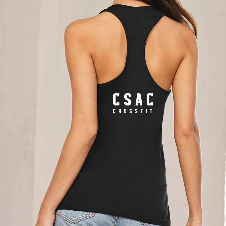 Top Tank CSAC CrossFit - Black & Grey  | CSAC CrossFit Racerback Tank - Black & Grey