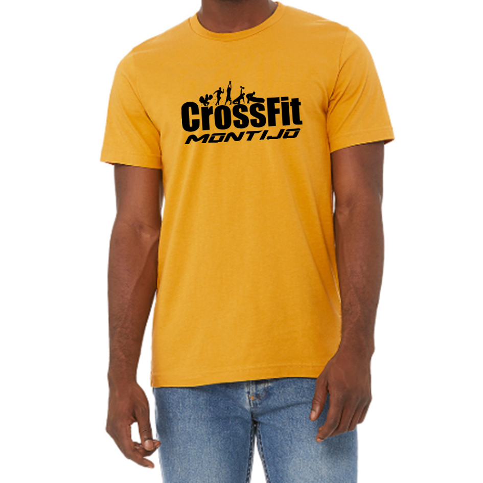 Camiseta CrossFit Montijo - Edición 2021 Mostaza | Camiseta CrossFit Montijo Hombre - Edición 2021 Mostaza