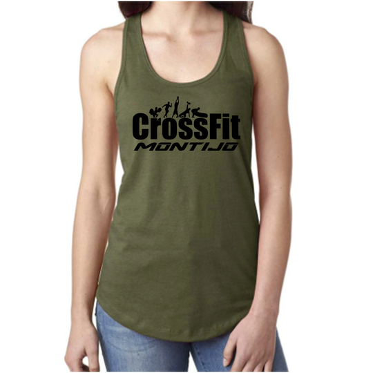 Top Tank CF Montijo - Edición 2021 Verde Militar | Camiseta sin mangas CF Montijo Racerback - Edición 2021 - Verde militar