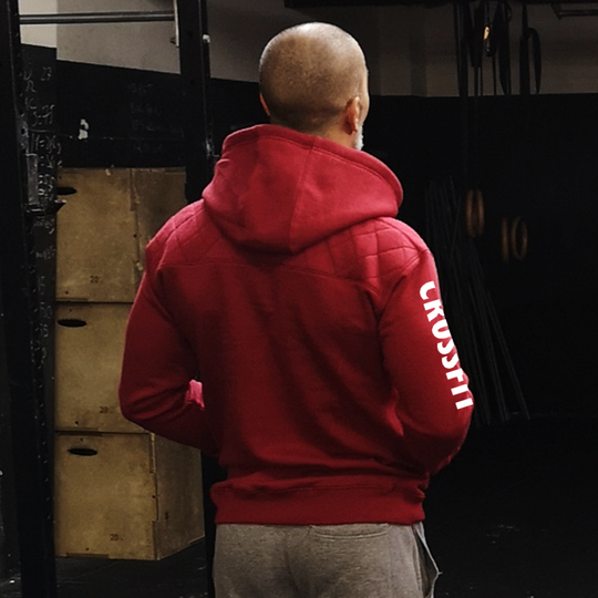 Chaquetas unisex - D. Rojo CrossFit LX | Sudaderas con capucha unisex con cremallera completa - D. Rojo - CrossFit LX