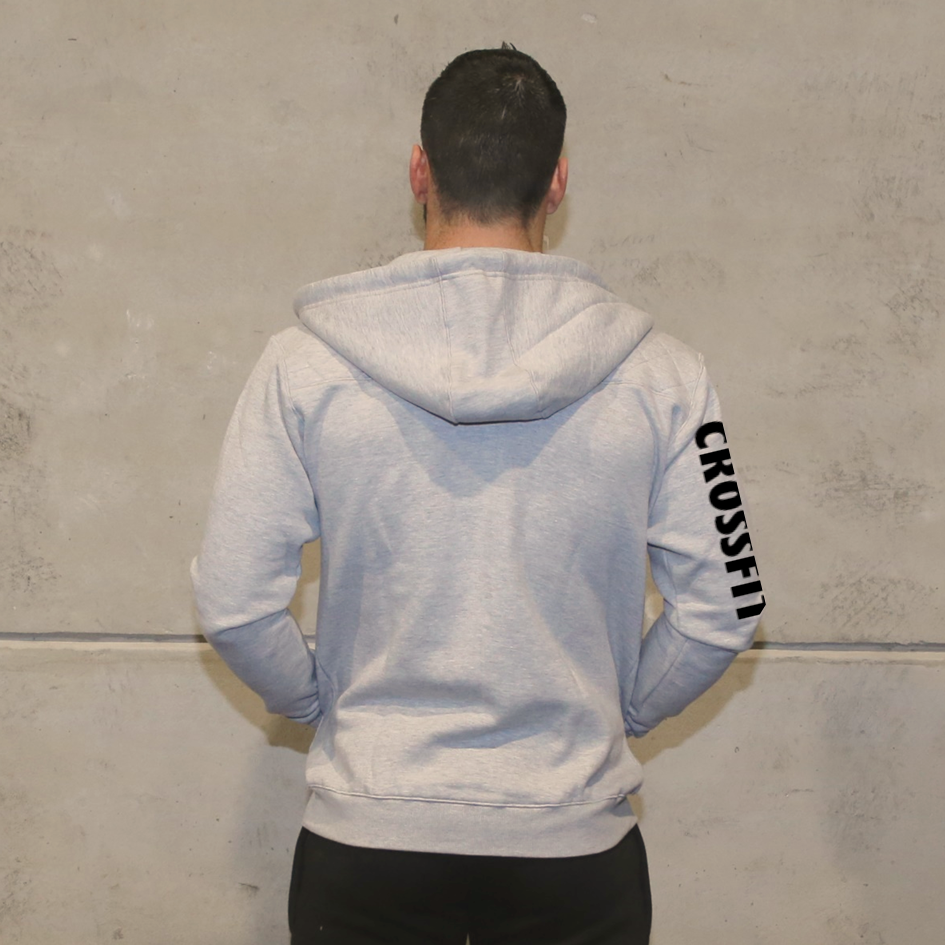 Chaquetas unisex - L. Gris CrossFit LX | Sudaderas con capucha unisex con cremallera completa - L. Gris - CrossFit LX