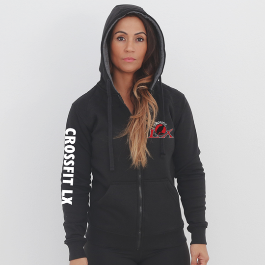 Chaquetas unisex - Negro CrossFit LX | Sudaderas unisex con cremallera completa -Negro- CrossFit LX