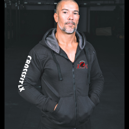 Chaquetas unisex - Negro CrossFit LX | Sudaderas unisex con cremallera completa -Negro- CrossFit LX