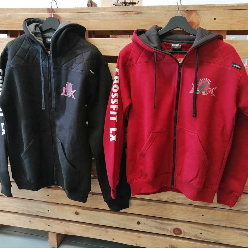 Chaquetas unisex - D. Rojo CrossFit LX | Sudaderas con capucha unisex con cremallera completa - D. Rojo - CrossFit LX