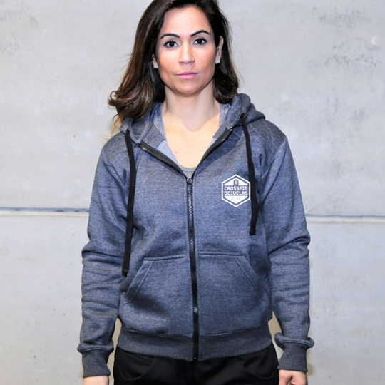 Chaquetas unisex - D. Gris - CrossFit Odivelas | Sudaderas con capucha unisex con cremallera- D. Gris -CrossFit Odivelas